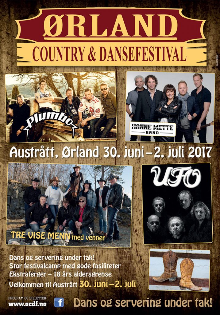 Ørland Country & Dansefestival 2017 Festivalplakat